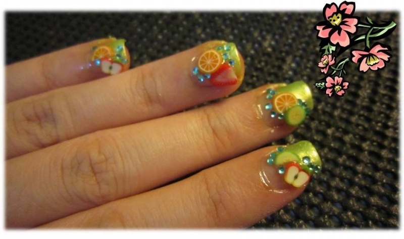 1. Fimo Nail Art Stickers - 3D Fruit Slices - wide 6