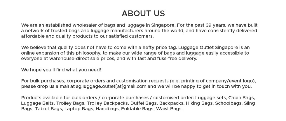 luggage outlet singapore